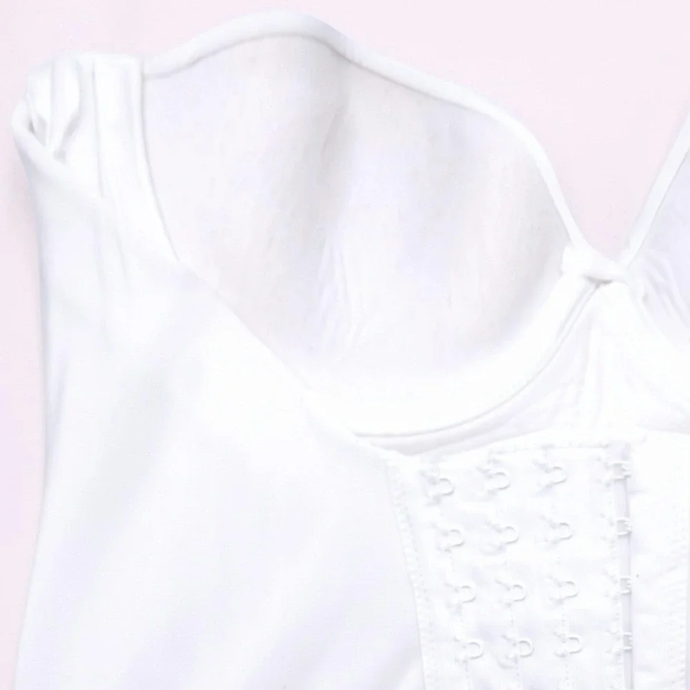 Felina Strapless Corset Top Women 34B White Bridal Wedding Minimalist Bustier